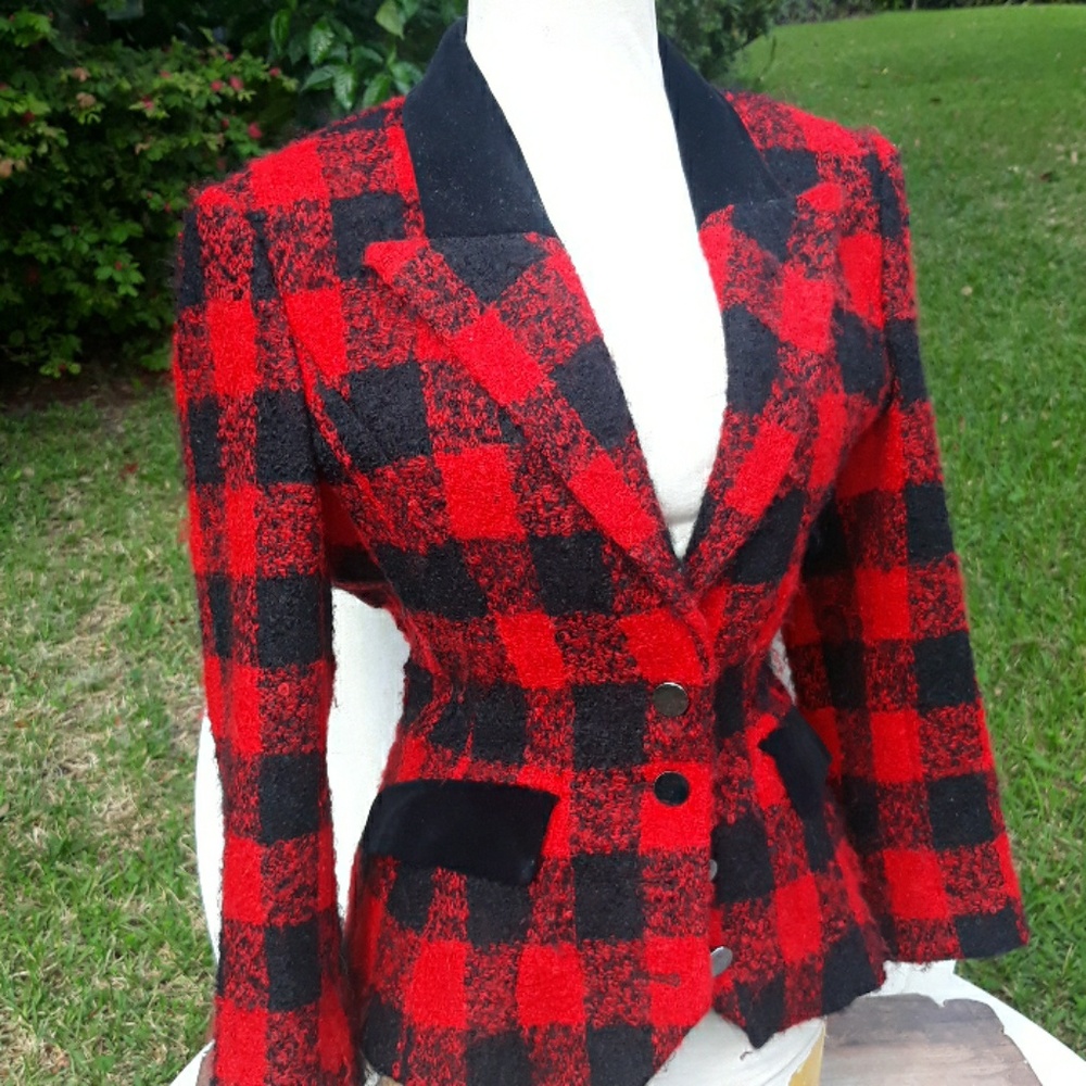 Louis Feraud 80s vintage boucle blazer size 2/4 - Picture 1 of 7